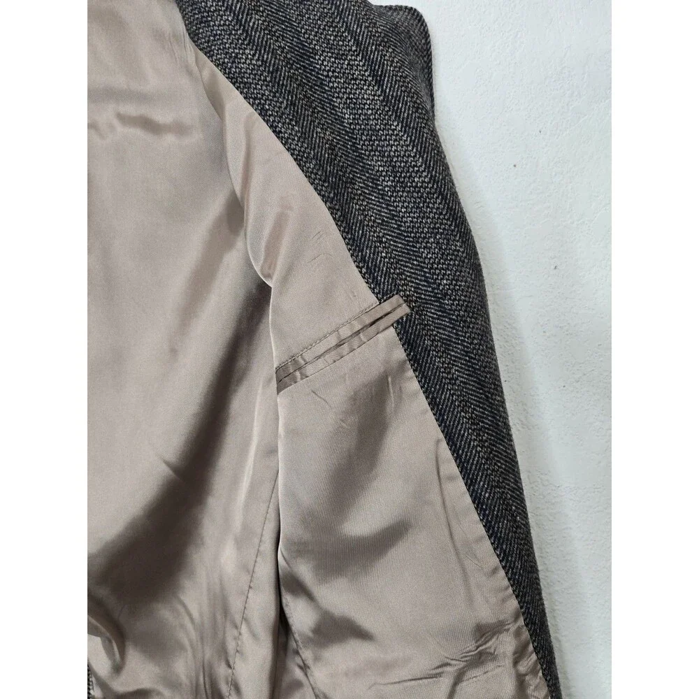 Pendleton Vintage Wool Western Jacket 42 Herringbone Suede Yoke Elbow Patches